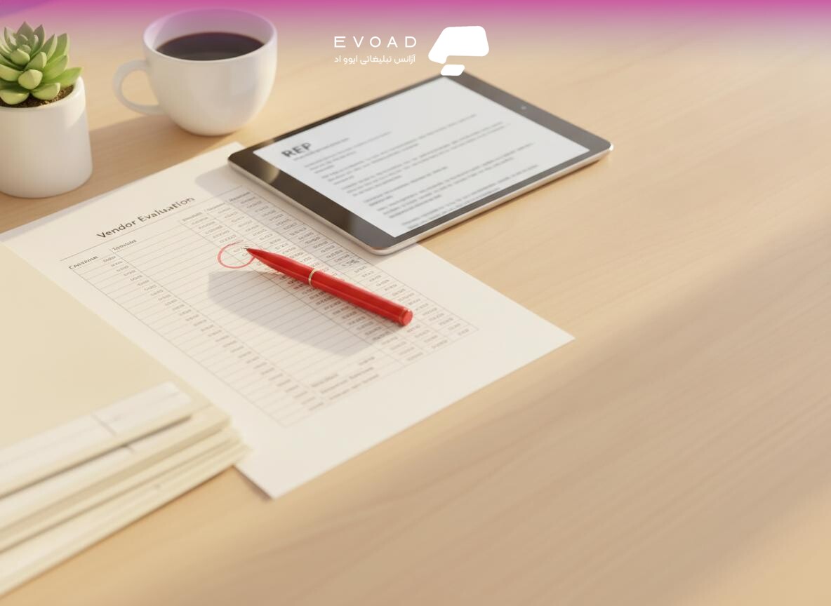فلوچارت فرآیند ارزیابی پروپوزال‌ها از دریافت RFP تا انتخاب برنده و عقد قرارداد